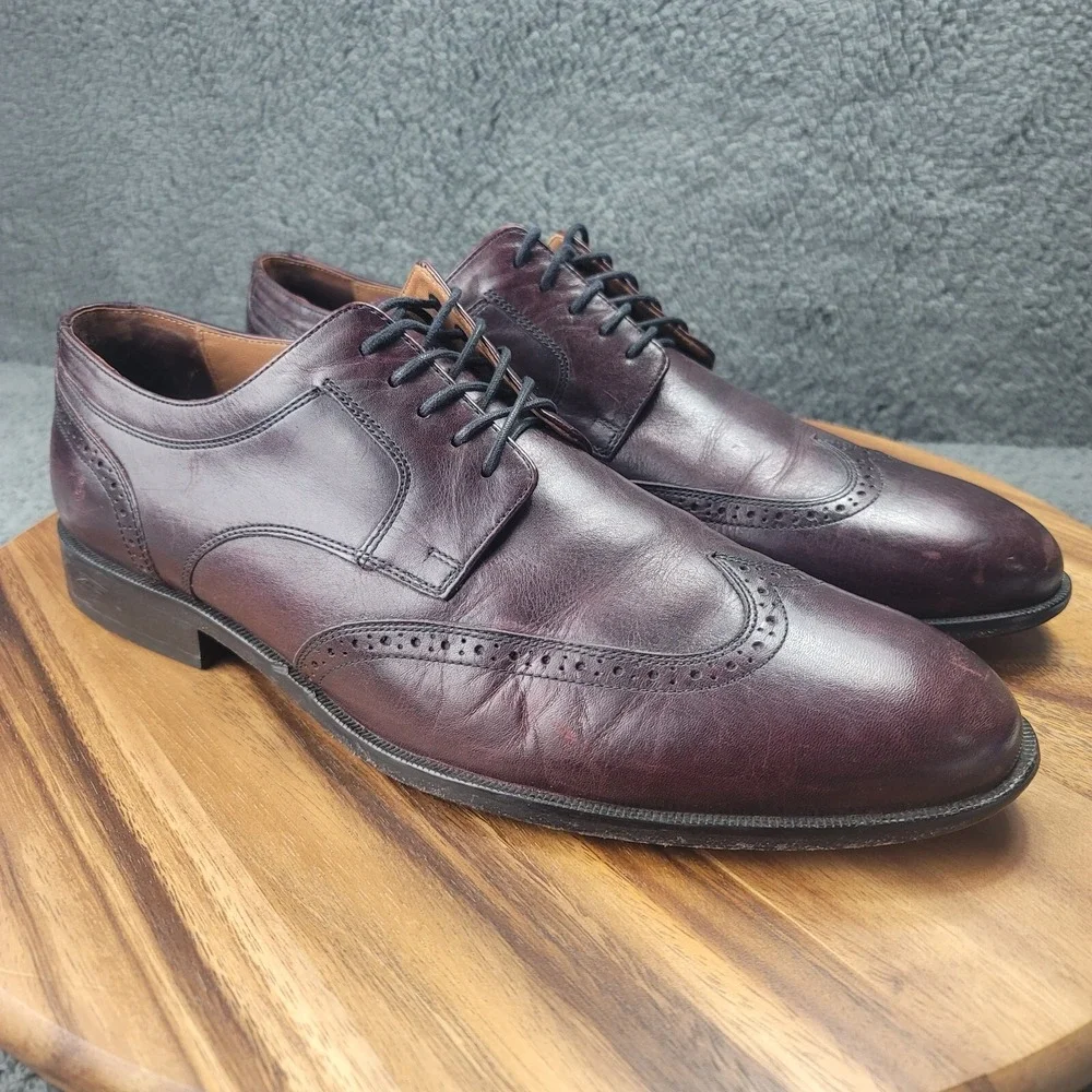 Johnston & Murphy Oxford Shoes Brown Leather Men's Size 13 M‎ Dress 59-1074